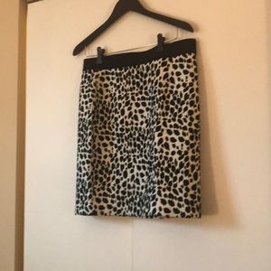 Ann Taylor leopard skirt